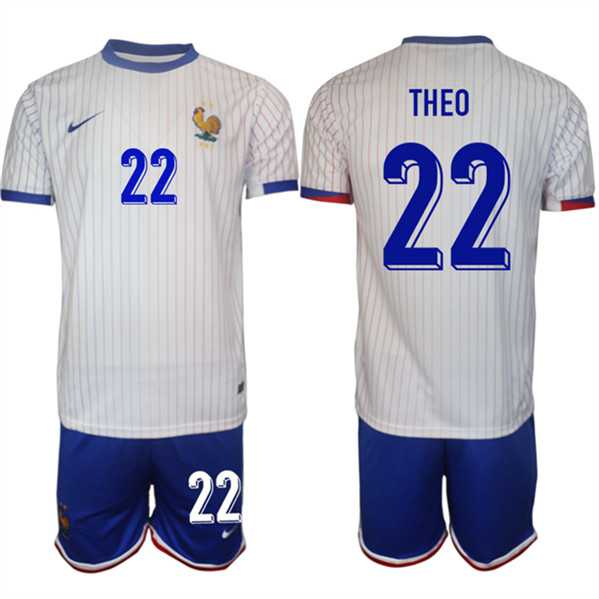 Men's France #22 Theo White 2024-25 Away Soccer Jersey Suit,We sell and wholesale Men's France #22 Theo White 2024-25 Away Soccer Jersey Suit on line form chian!